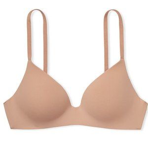 Victoria Secret T-shirt Lightly Lined Wireless Bra Nude 36C